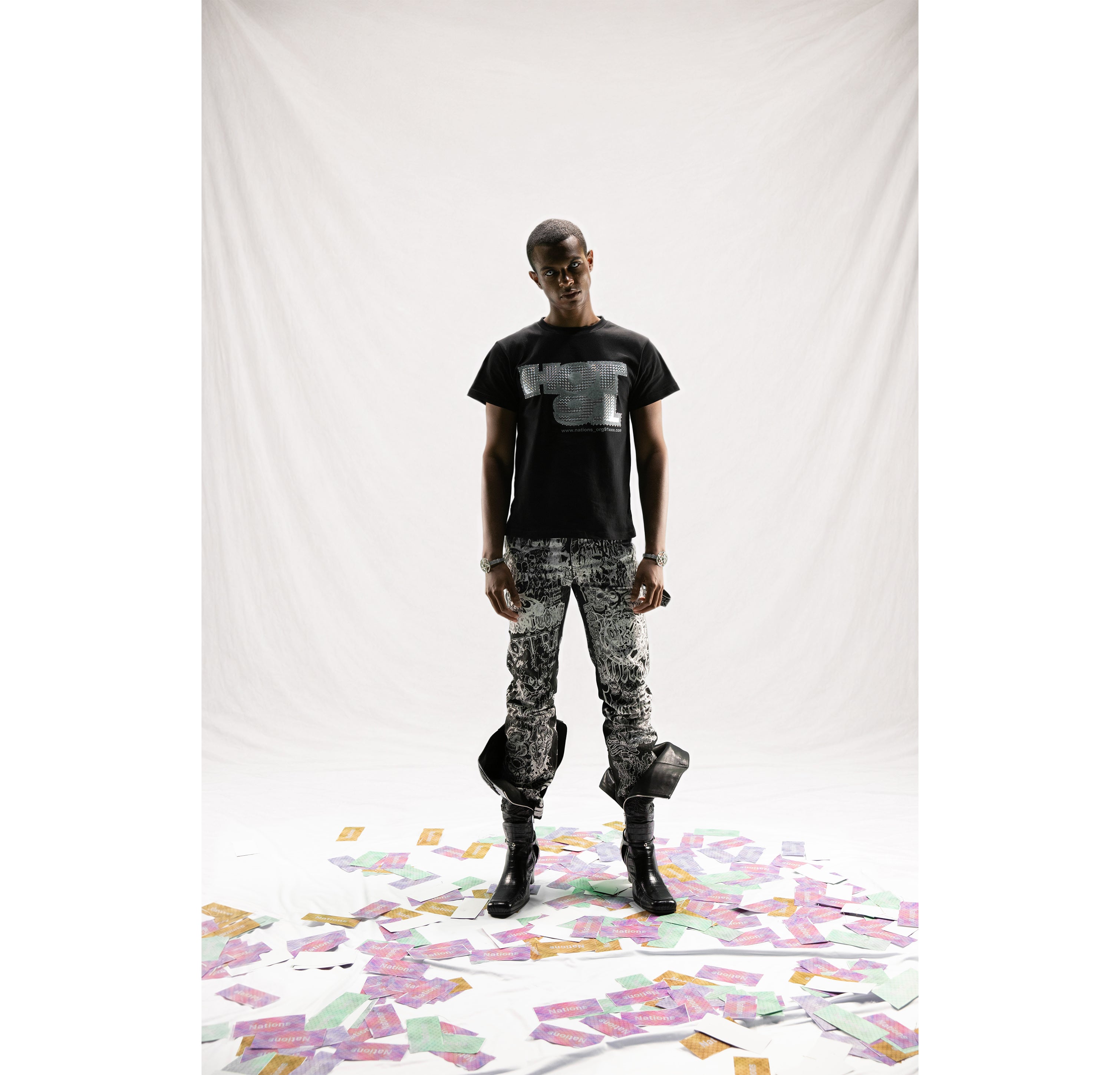 "HOT 91" Tee Black