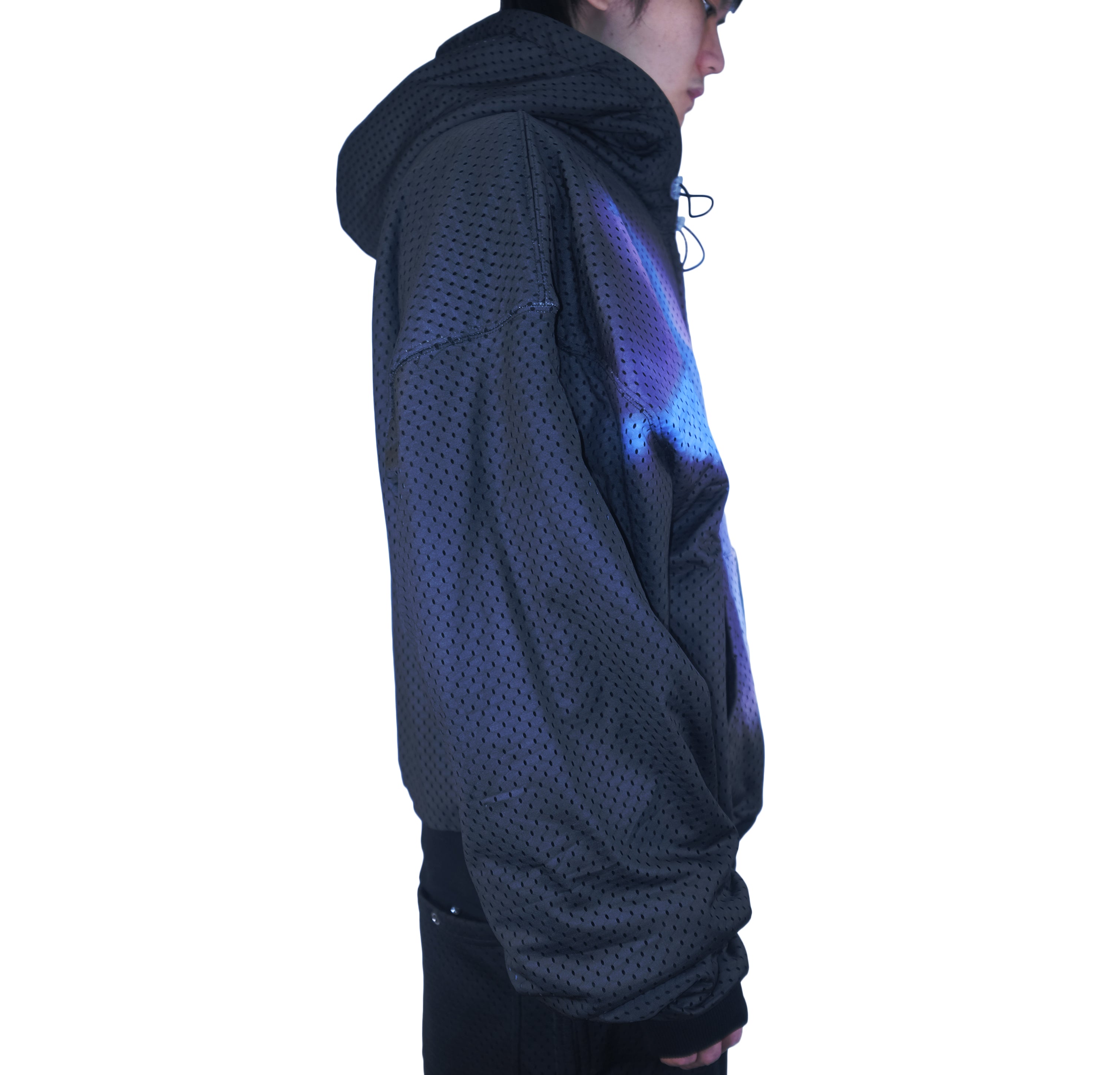 Pegasus Mesh Jersey Hoodie Black