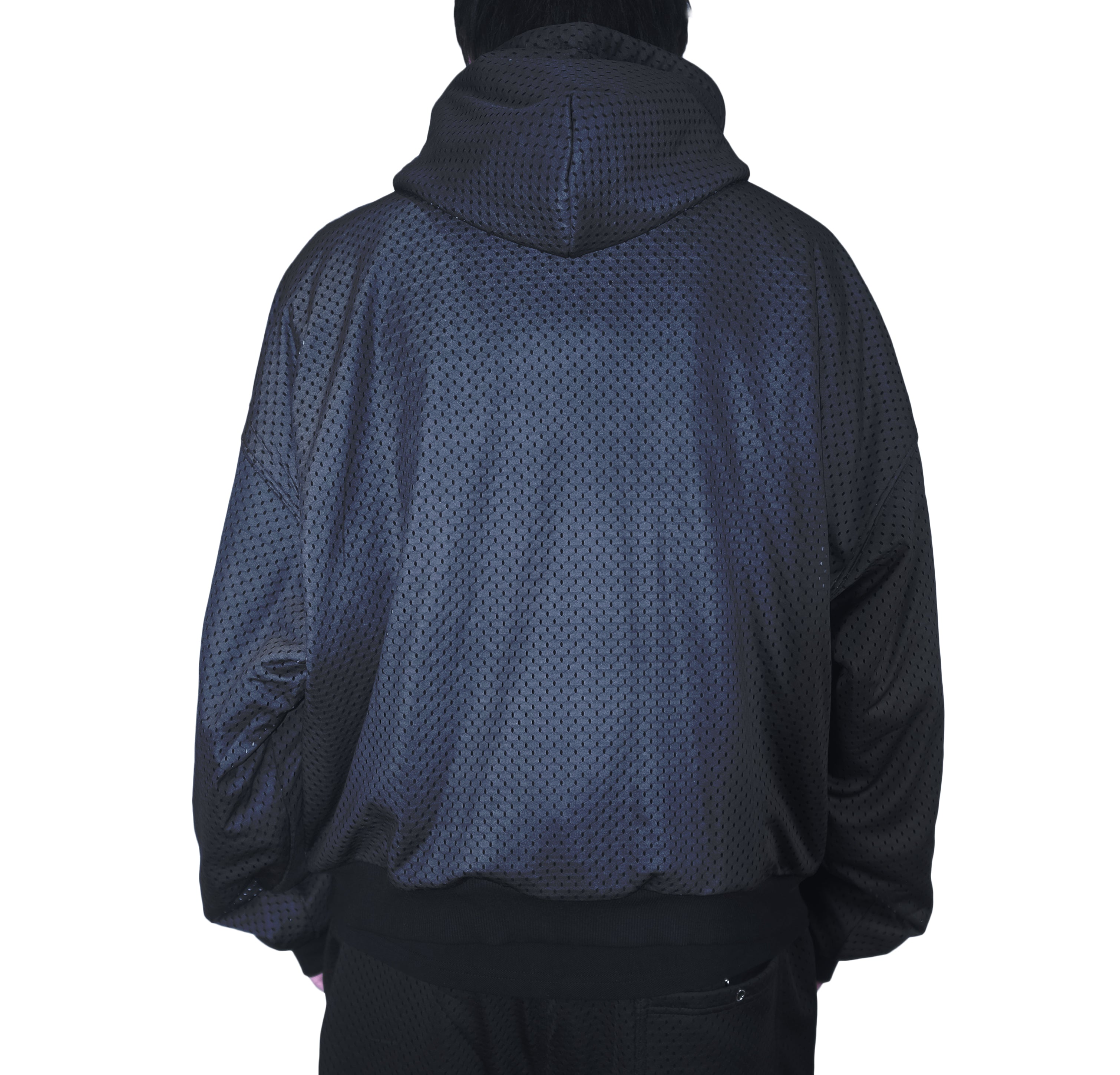 Pegasus Mesh Jersey Hoodie Black