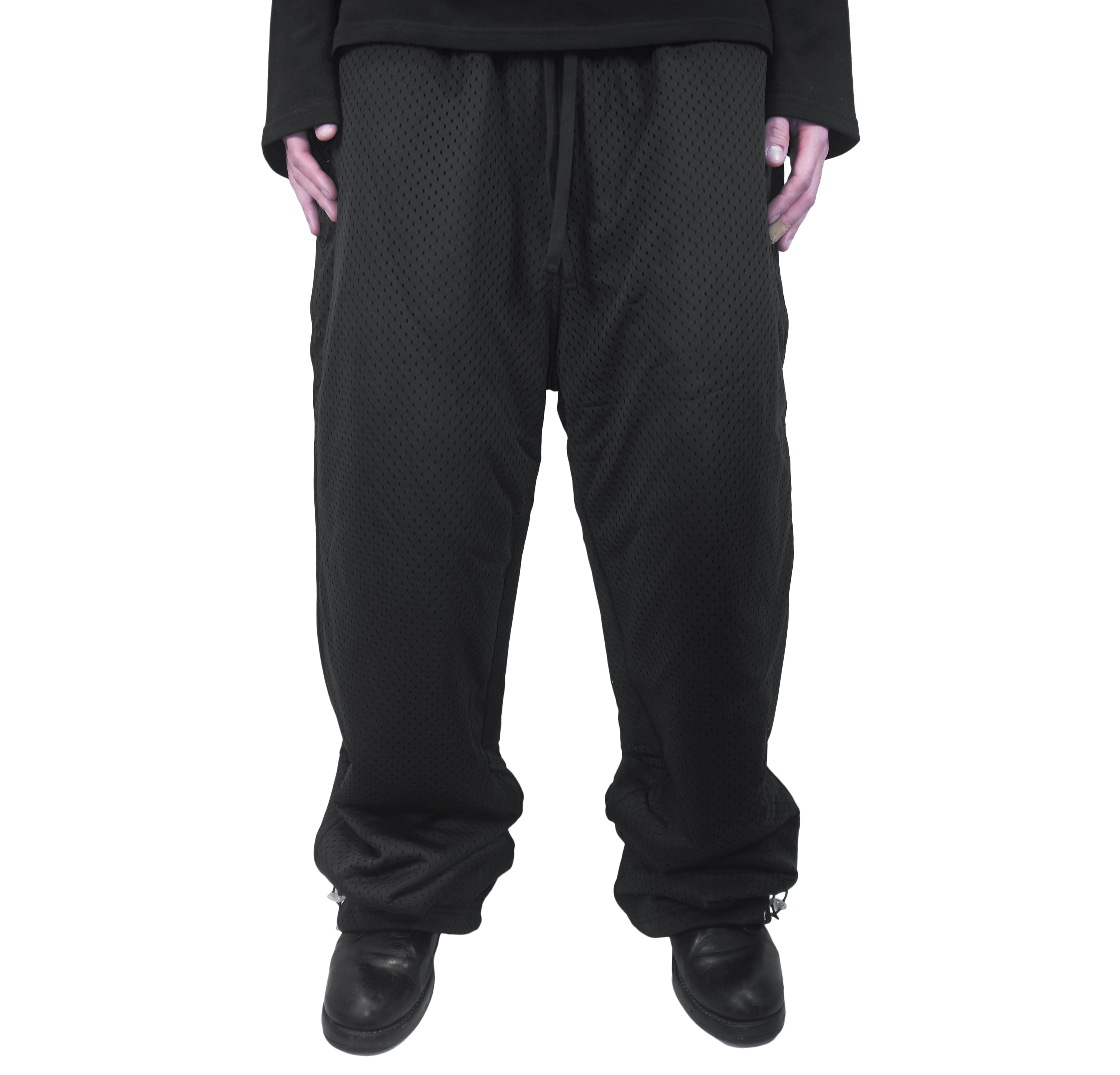 Mesh Jersey Pants Black