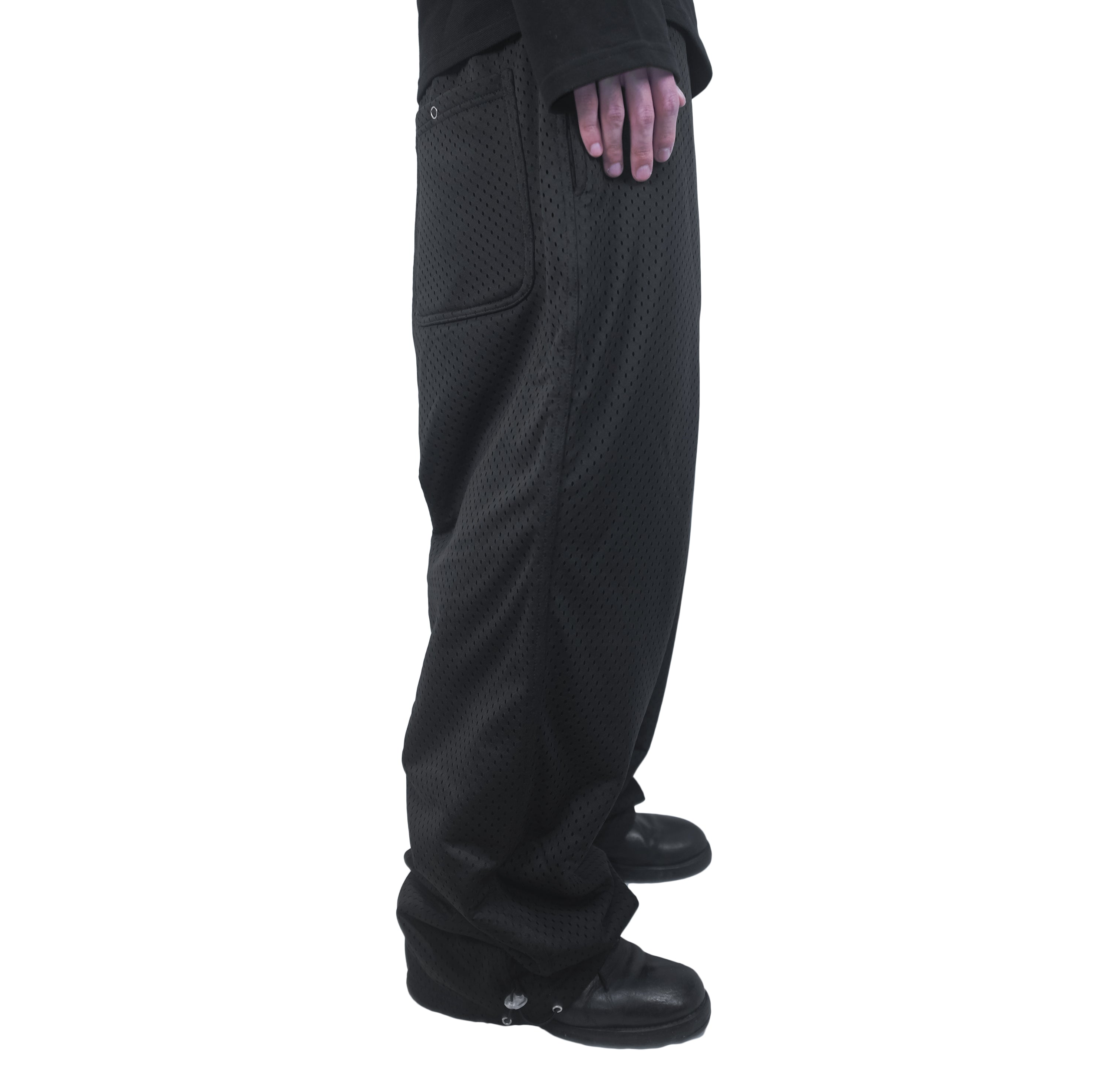 Mesh Jersey Pants Black