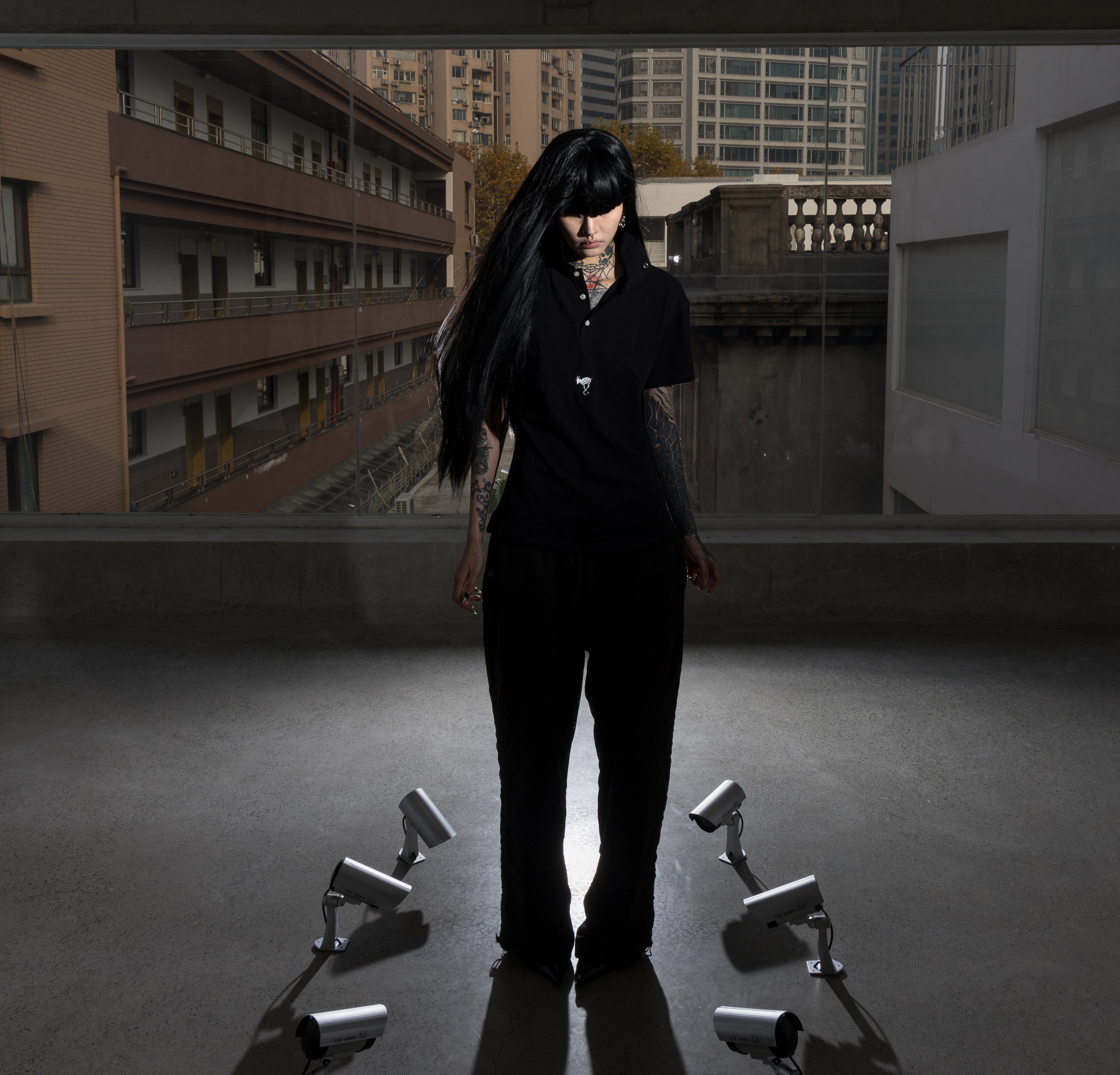 Mesh Jersey Pants Black