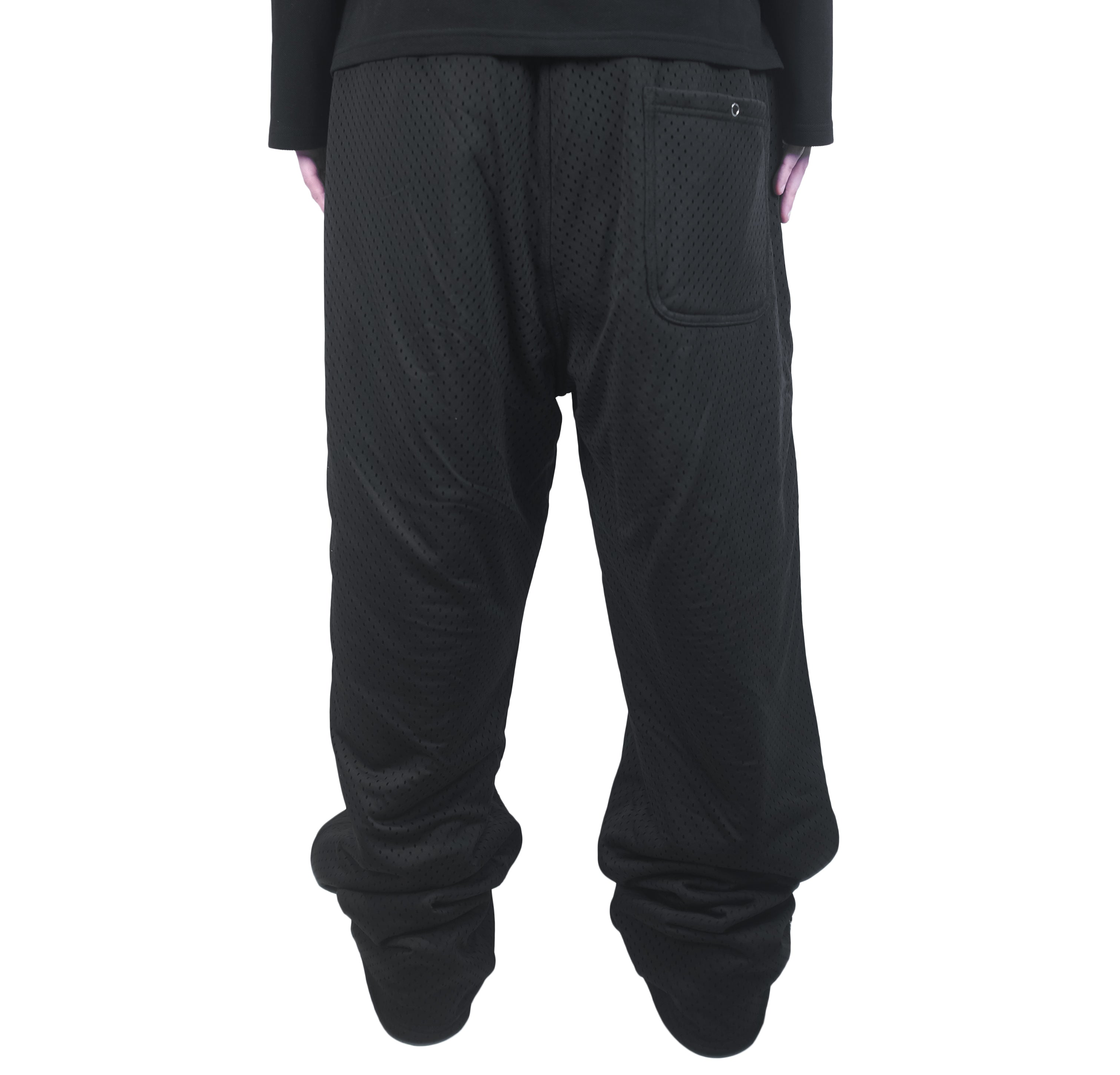 Mesh Jersey Pants Black