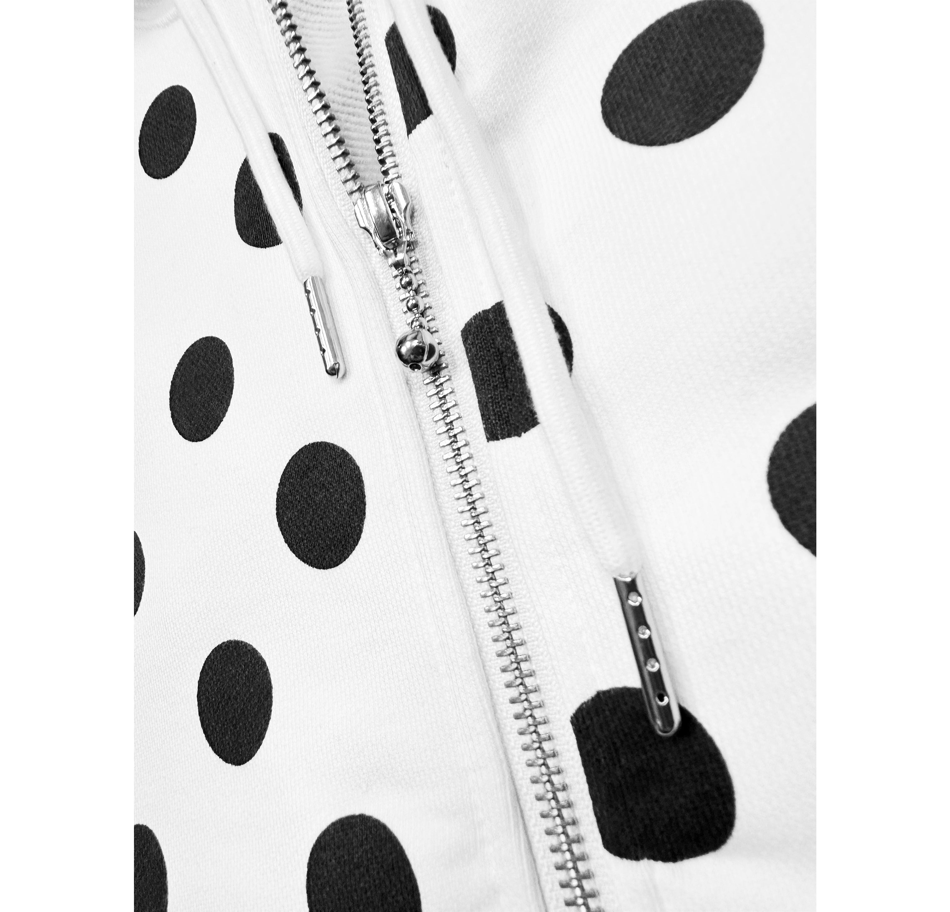 Cropped Cocoon Polka Hoodie