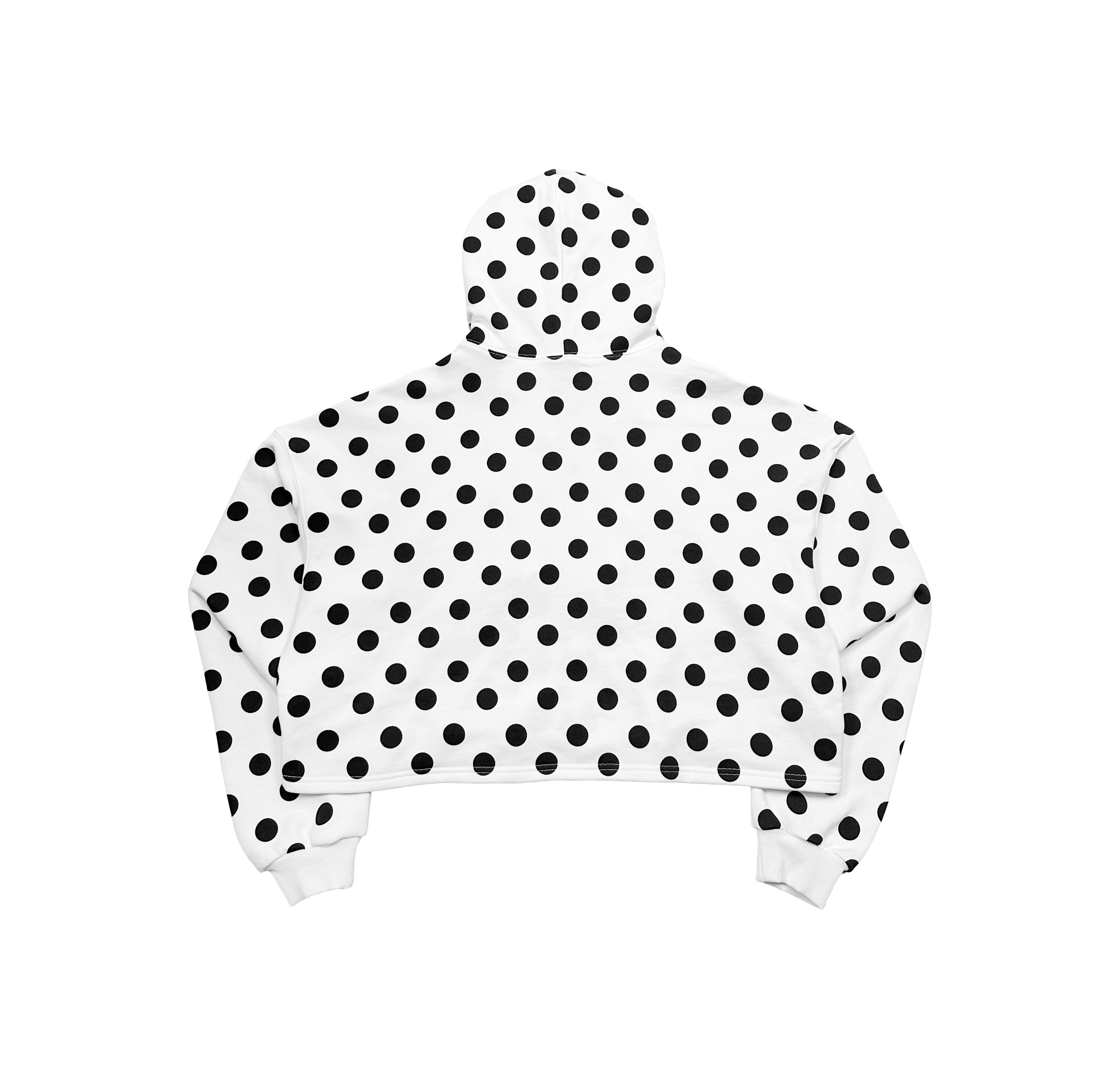 Cropped Cocoon Polka Hoodie