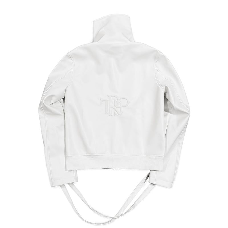 Trap Bondage Leather Jacket White