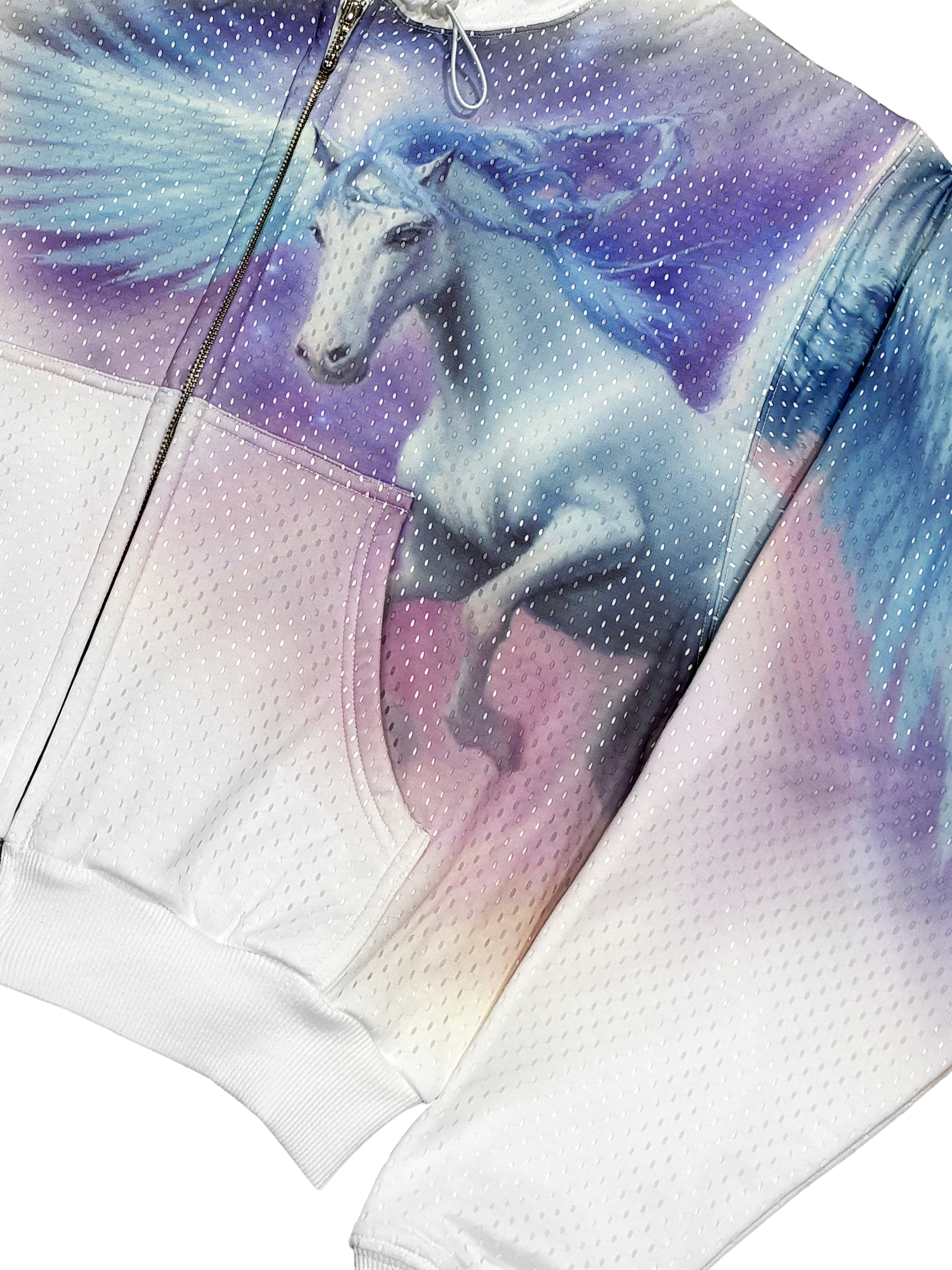 Pegasus Mesh Jersey Hoodie 1.5 White