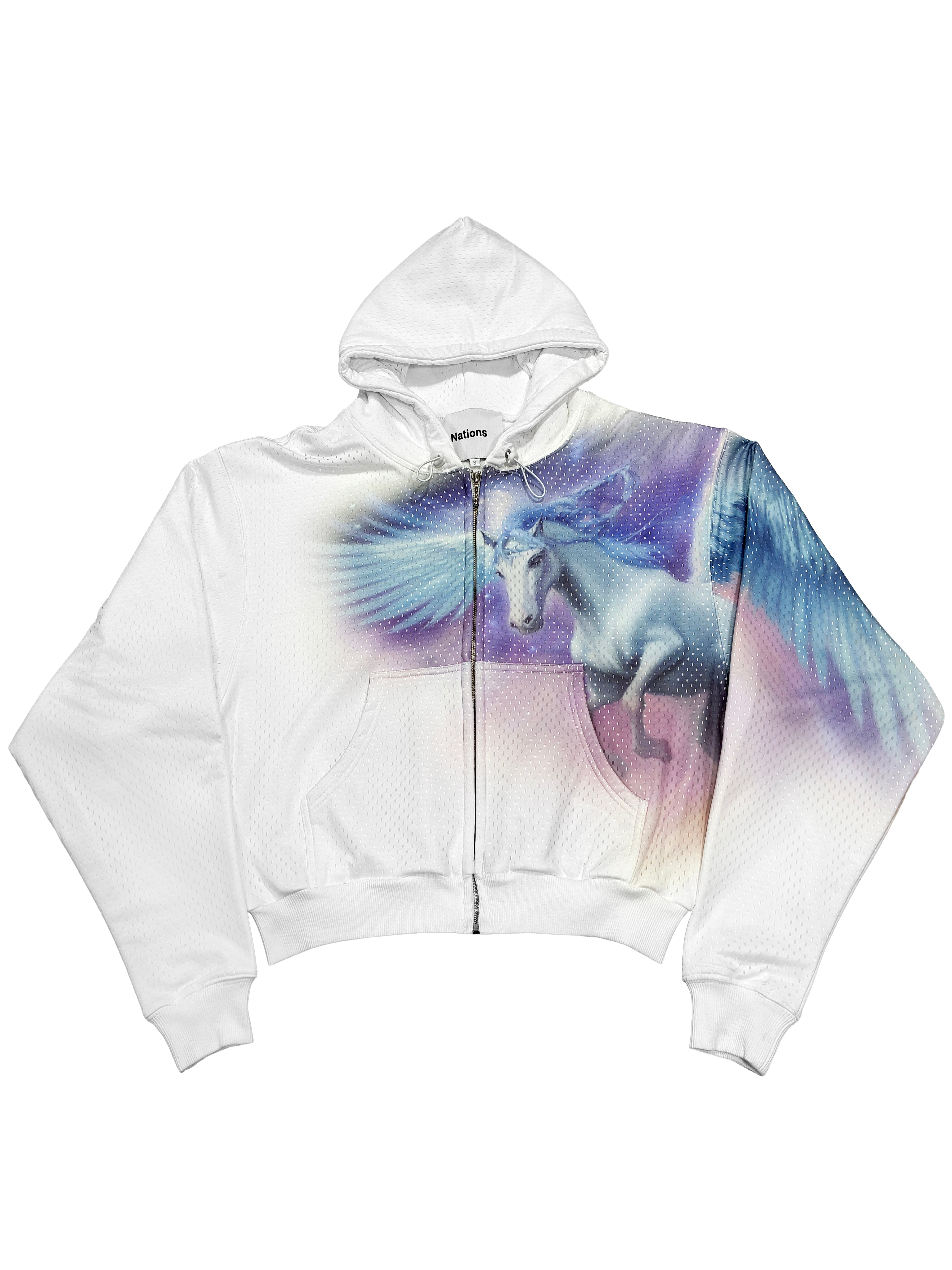 Pegasus Mesh Jersey Hoodie 1.5 White