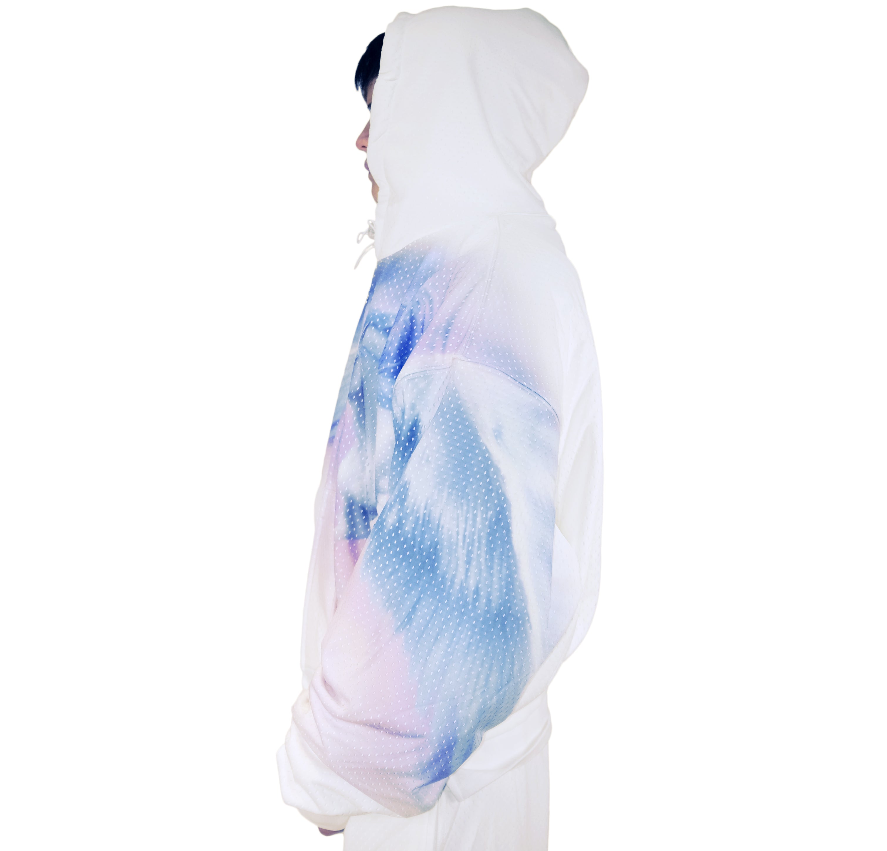 Pegasus Mesh Jersey Hoodie White