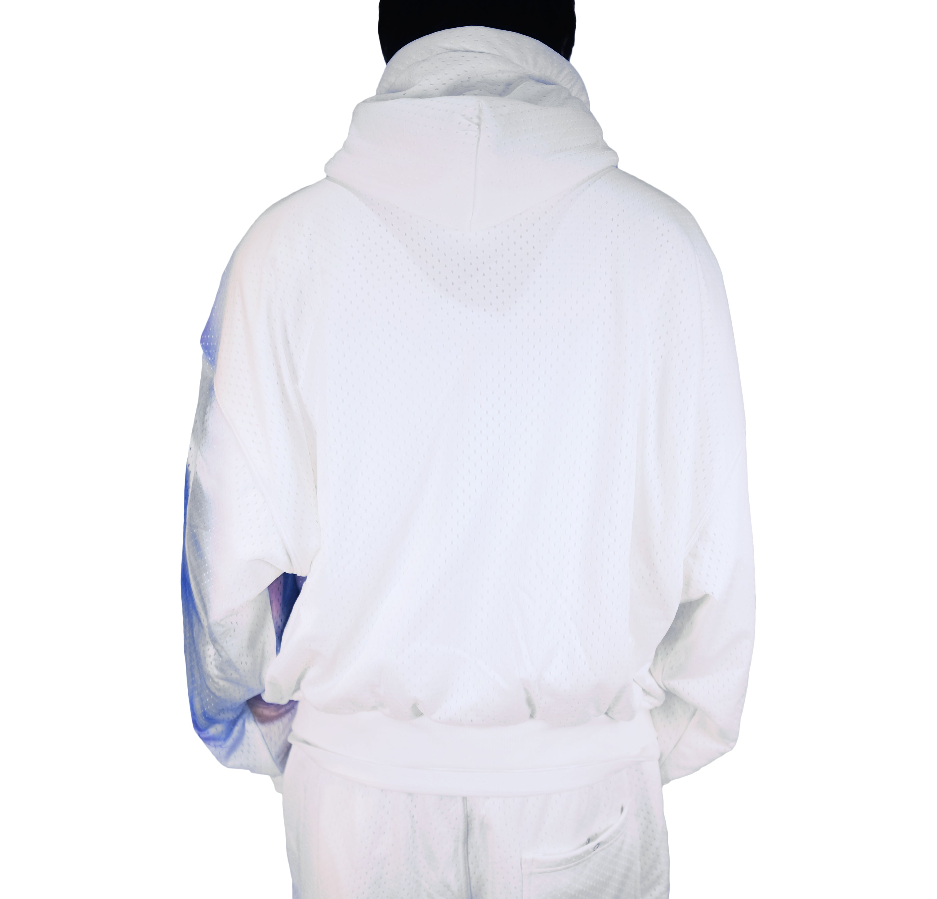 Pegasus Mesh Jersey Hoodie White