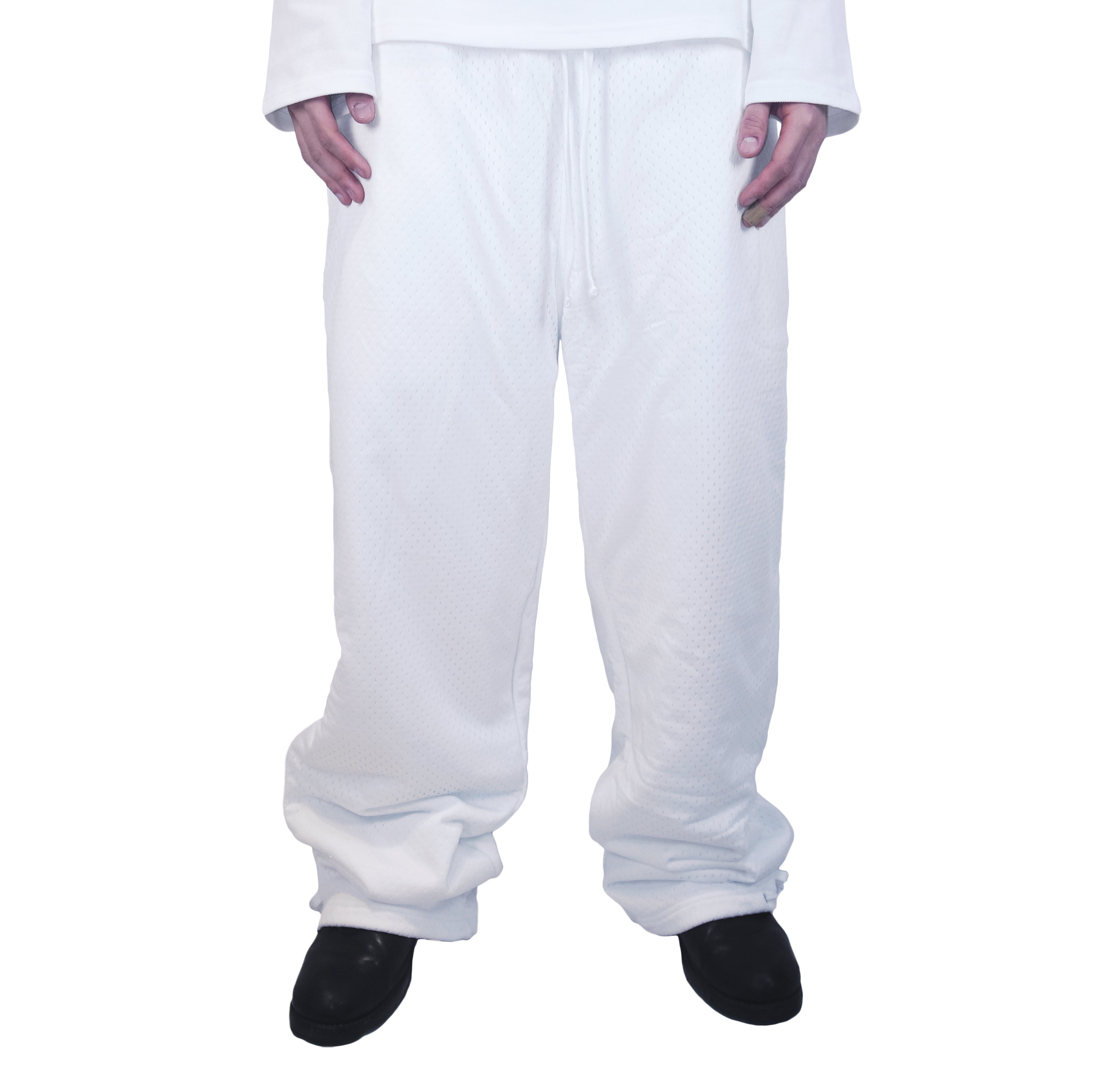 Mesh Jersey Pants White
